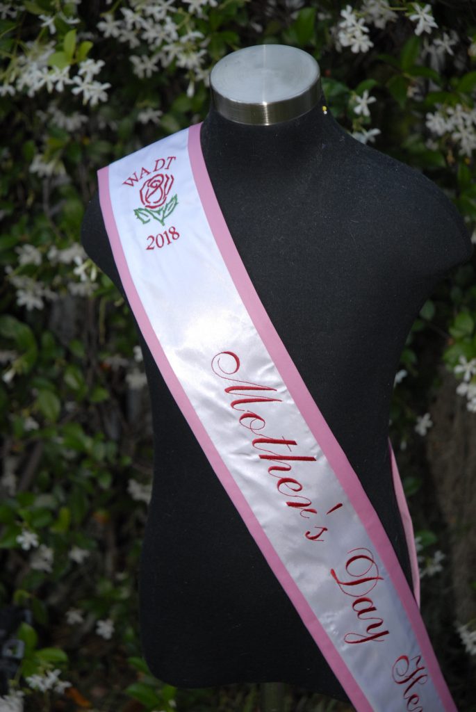 Embroidered Satin Sash